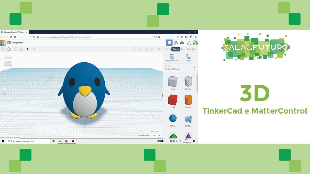 3D com TinkerCad e MatterControl